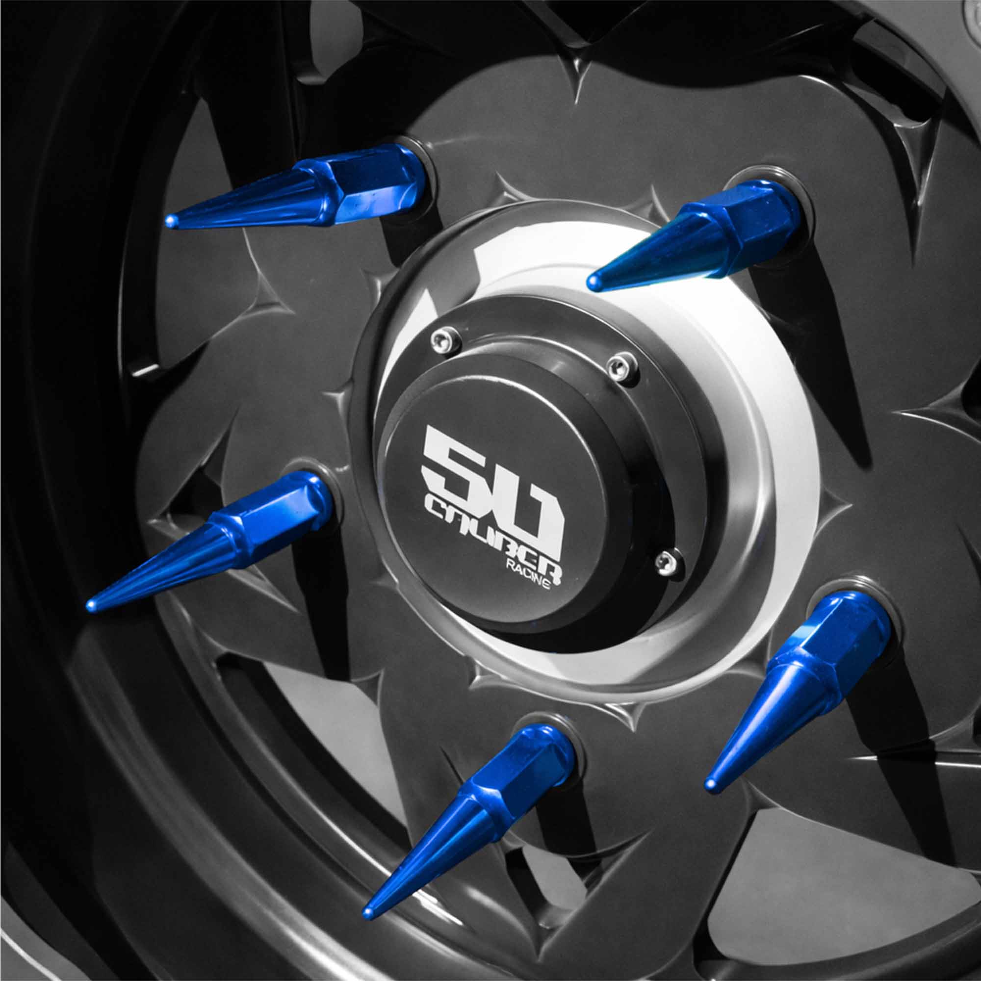 12x1.25mm Extended Spike Lug Nuts - 60 Degree Taper Seat