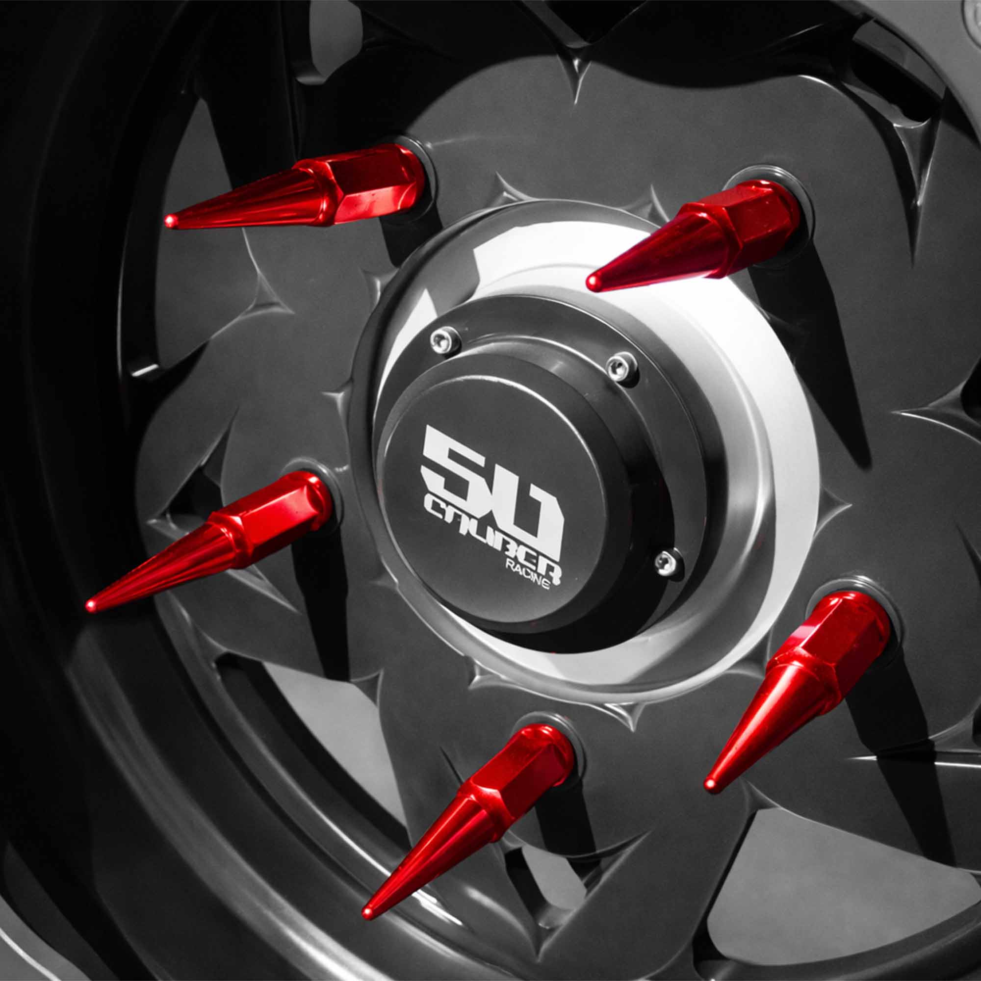 12x1.25mm Extended Spike Lug Nuts - 60 Degree Taper Seat