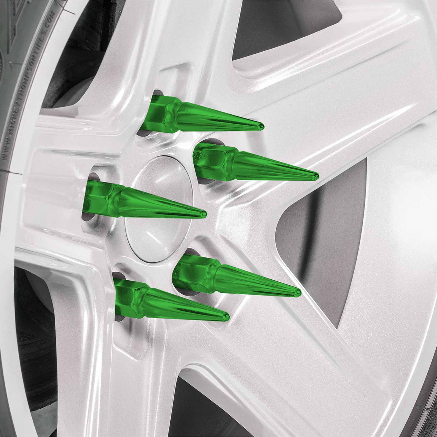 50 Caliber Racing 12x1.5mm Extended Spike Lug Nuts - 60 Degree Taper Seat