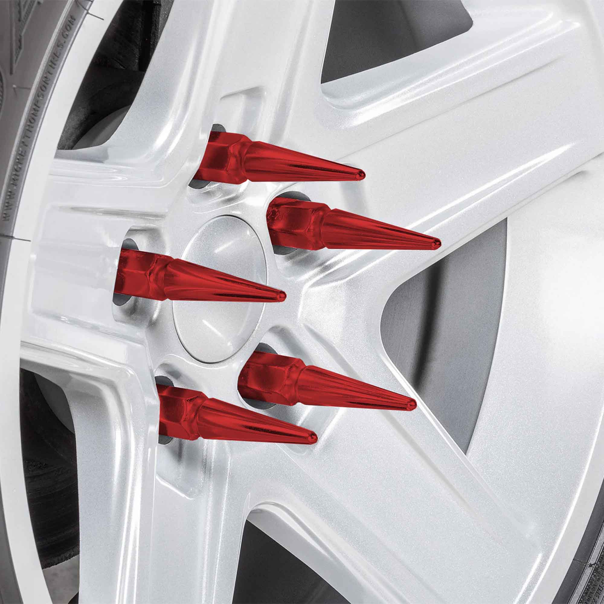 12x1.25mm Extended Spike Lug Nuts - 60 Degree Taper Seat