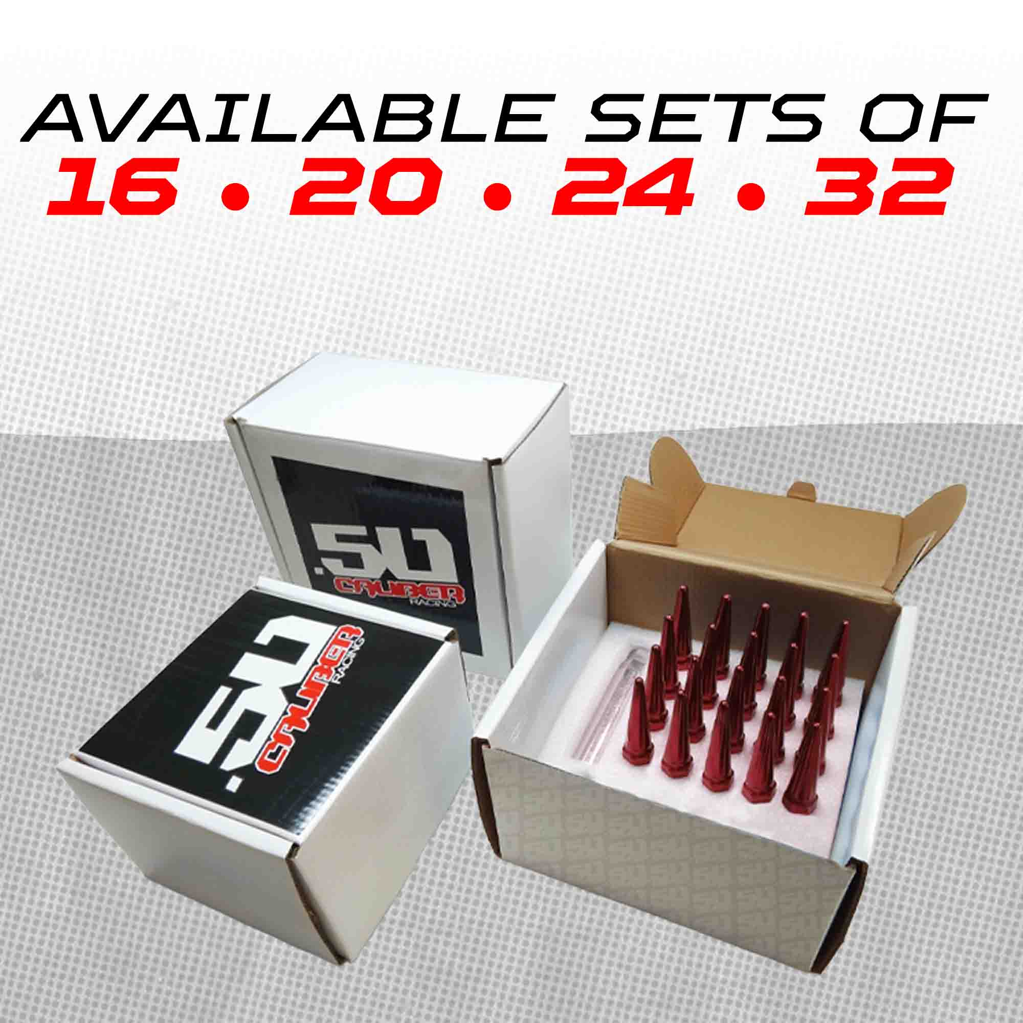 1/2 Inch Extended Spike Lug Nuts - 60 Degree Taper Seat