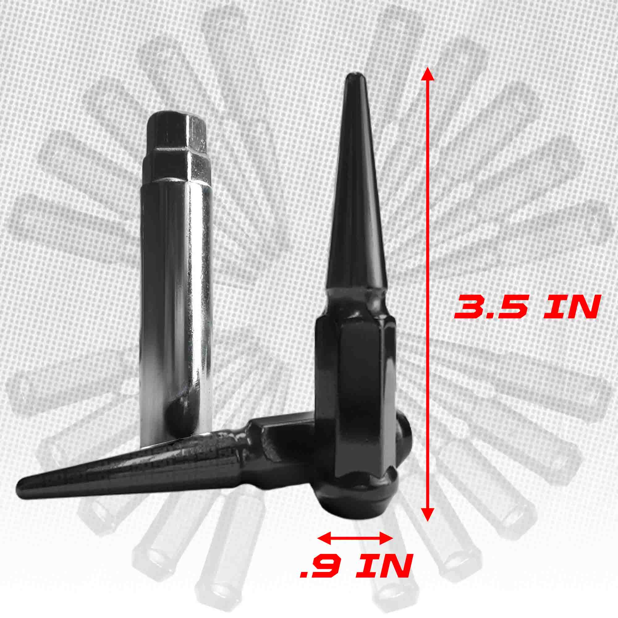 10x1.25mm Extended Spike Lug Nuts (Set of 16)