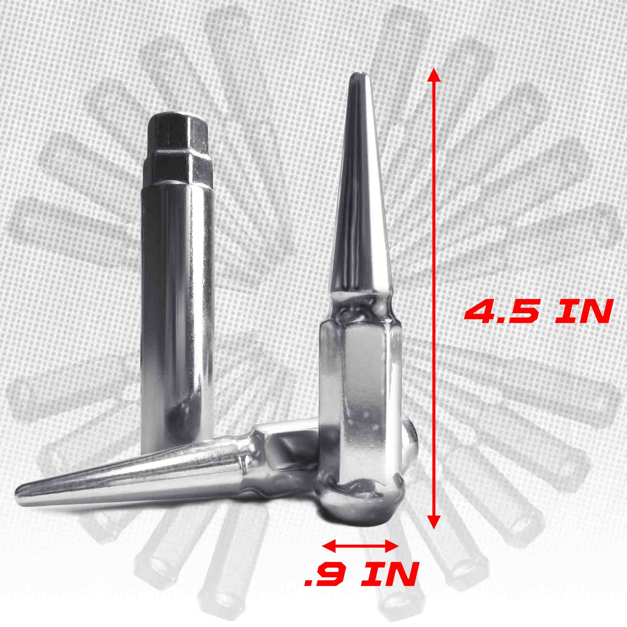 14x2.0mm Extended Spike Lug Nuts - 60 Degree Taper Seat