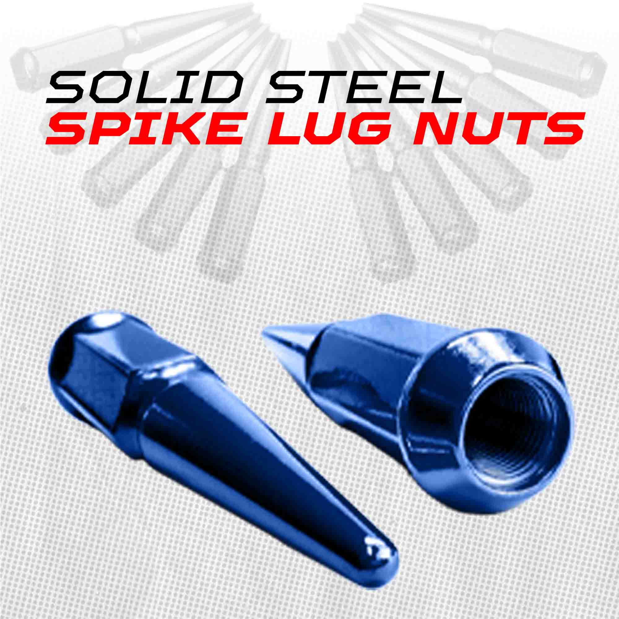 1/2 Inch Extended Spike Lug Nuts - 60 Degree Taper Seat