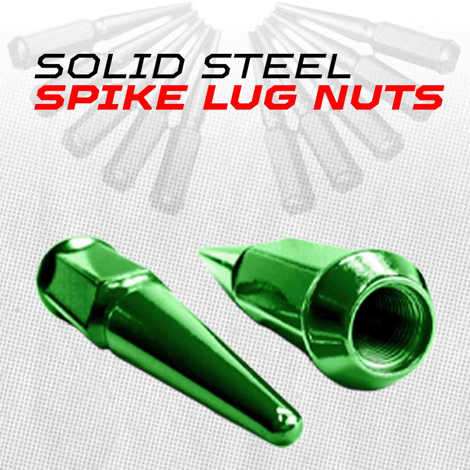 12x1.5mm Extended Spike Lug Nuts - 60 Degree Taper Seat