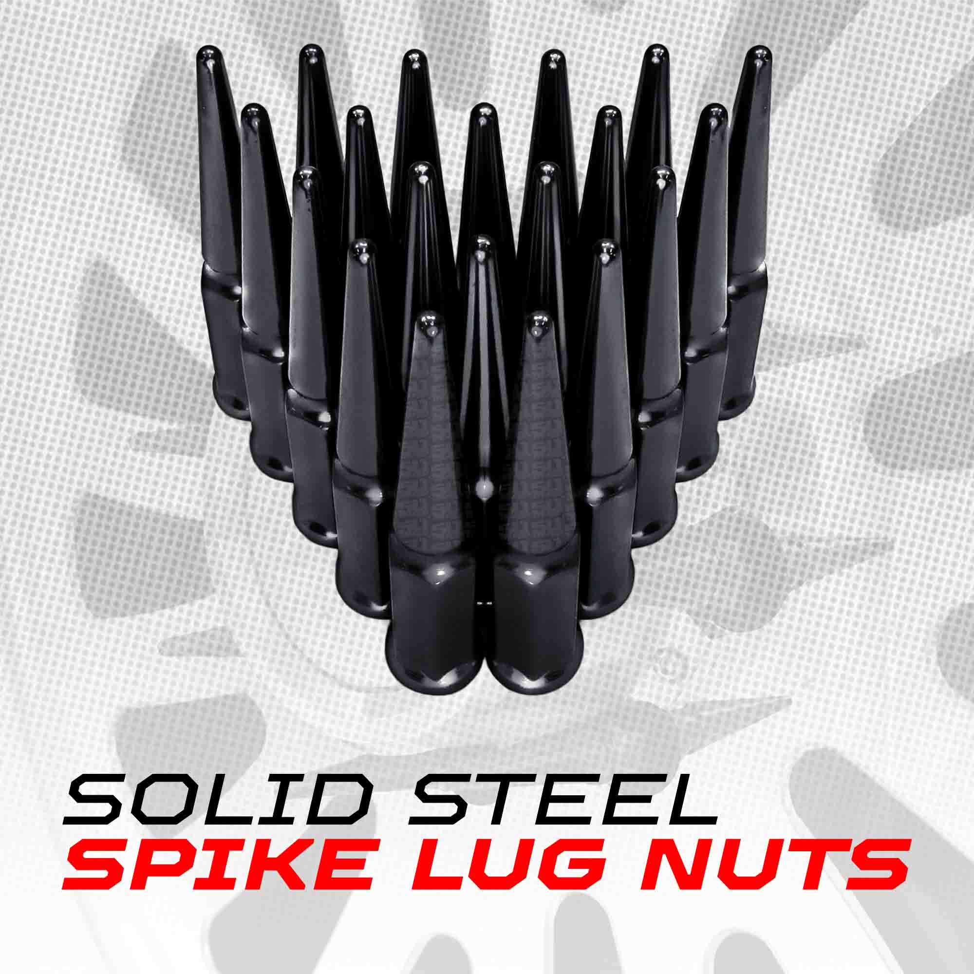 12x1.5mm Extended Spike Lug Nuts - 60 Degree Taper Seat