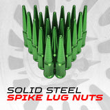 50 Caliber Racing 1/2 Inch Extended Spike Lug Nuts - 60 Degree Taper Seat