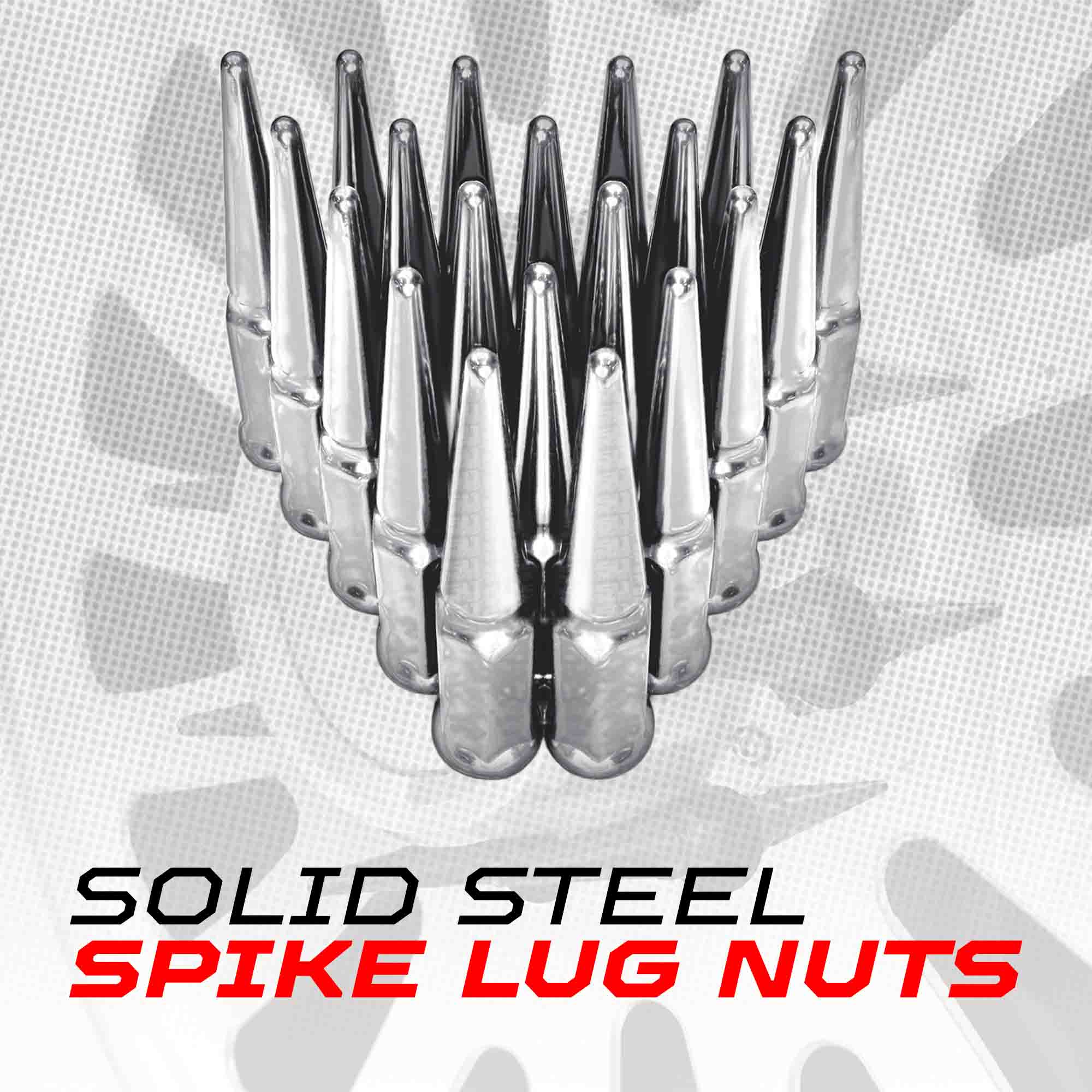 12x1.5mm Extended Spike Lug Nuts - 60 Degree Taper Seat