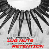 50 Caliber Racing 14x1.5mm Extended Spike Lug Nuts - 60 Degree Taper Seat