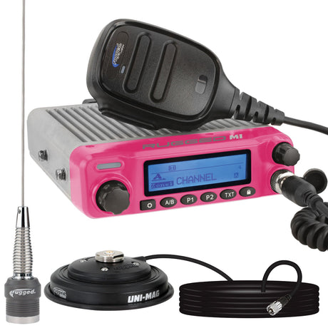 Photo of Radio Kit • Pink Rugged M1 RACE SERIES Waterproof Mobile Radio with Antenna • Digital and Analog by Rugged Radios - Premium for UTVs / Side by Sides