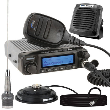 Photo of Radio Kit Plus - M1 RACE SERIES - High Power Waterproof Business Band Mobile Radio Kit with External Speaker by Rugged Radios - Premium for UTVs / Side by Sides