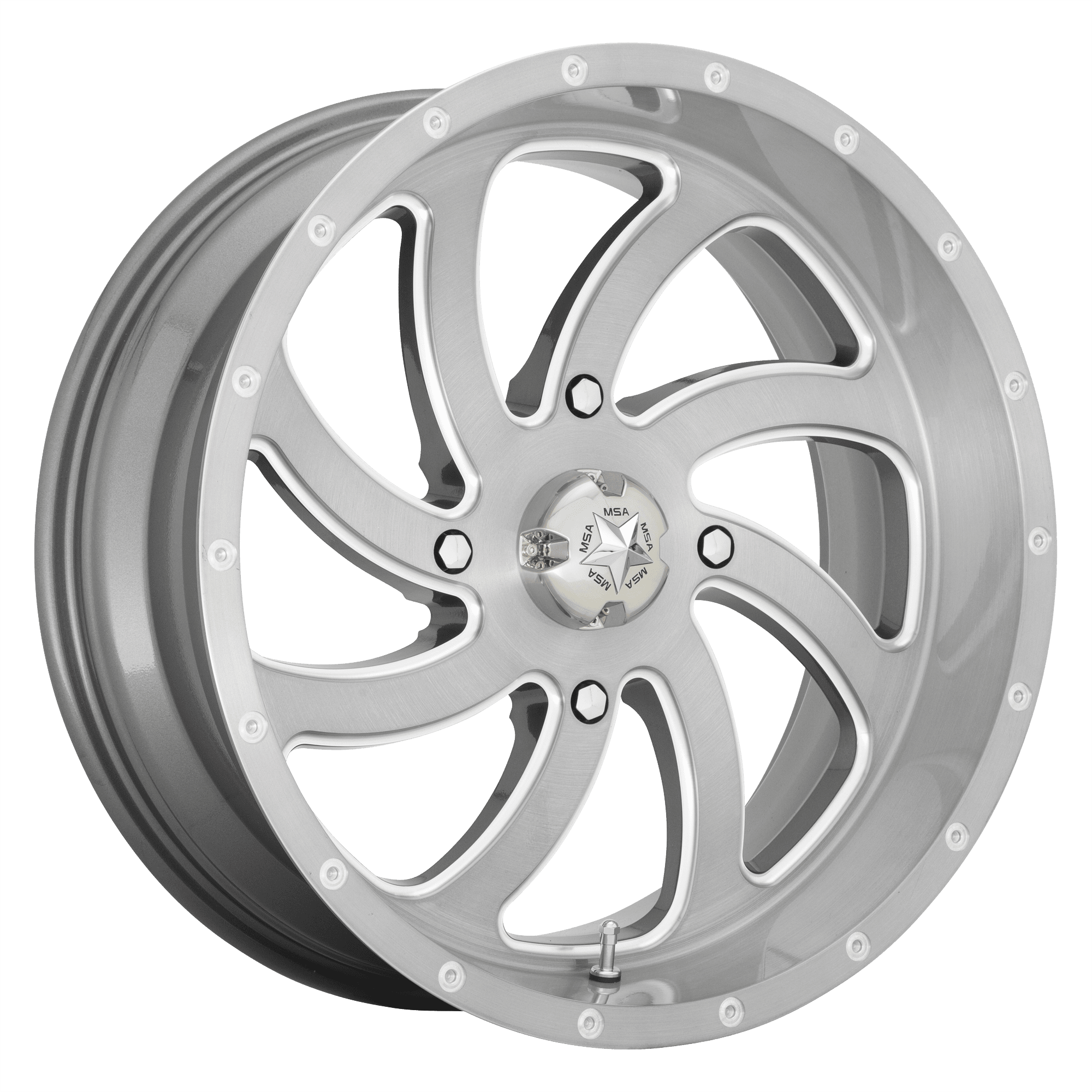 Photo of MSA M36 Switch - Brushed Titanium by MSA Offroad Wheels - Premium for UTVs / Side by Sides