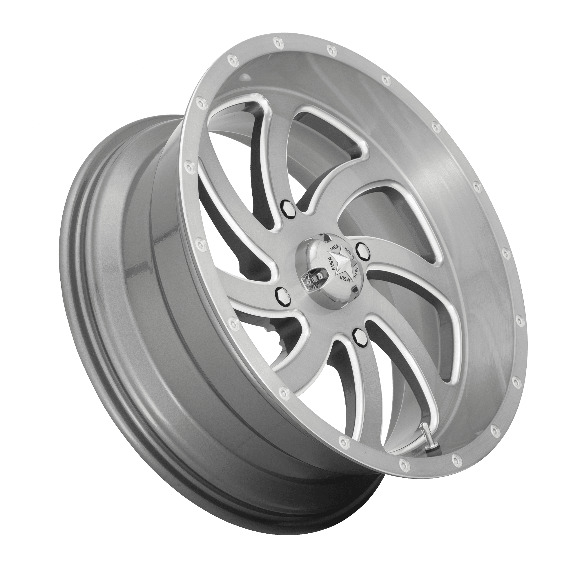 Photo of MSA M36 Switch - Brushed Titanium by MSA Offroad Wheels - Premium for UTVs / Side by Sides