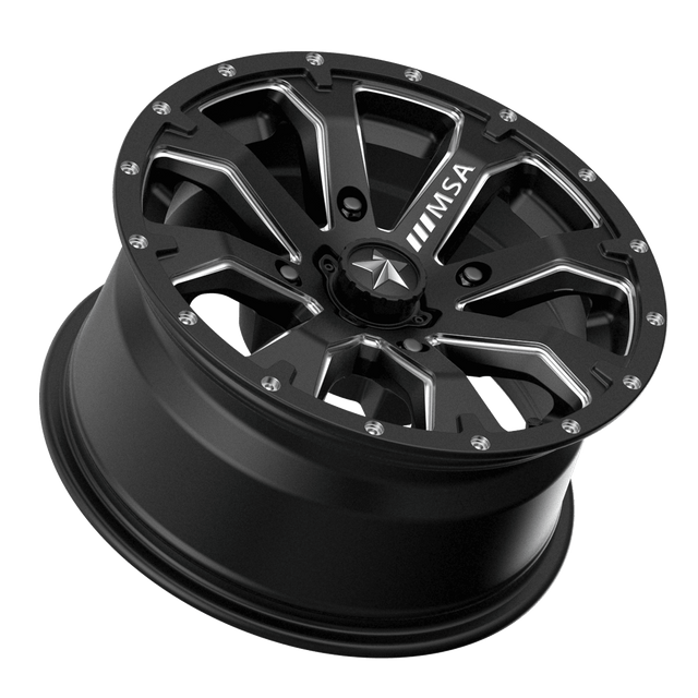 Photo of MSA M42 Bounty - Gloss Black Milled by MSA Offroad Wheels - Premium for UTVs / Side by Sides
