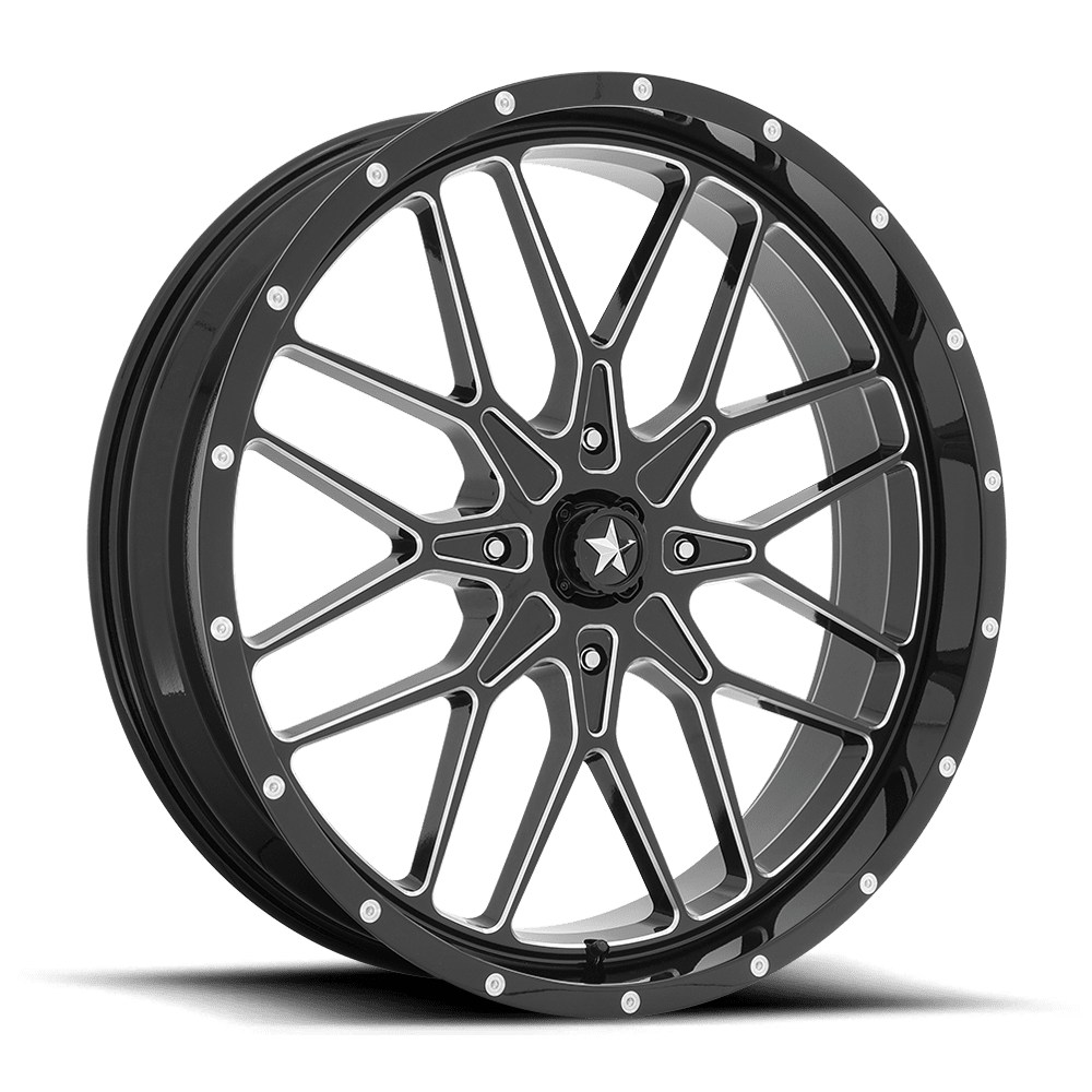 Photo of MSA M45 Portal - Gloss Black Milled by MSA Offroad Wheels - Premium for UTVs / Side by Sides