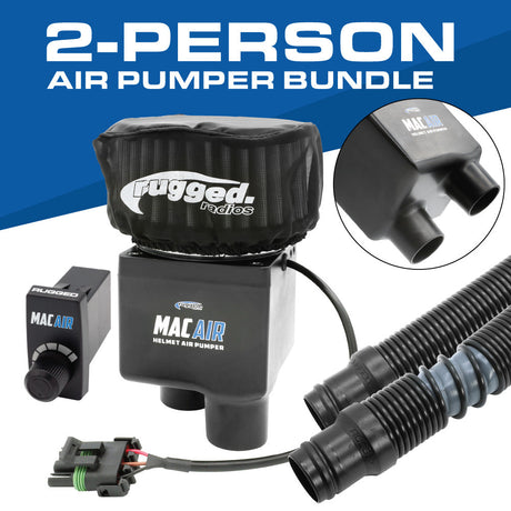 Photo of MAC Air 2-Person Helmet Air Pumper (Bundle) by Rugged Radios - Premium for UTVs / Side by Sides