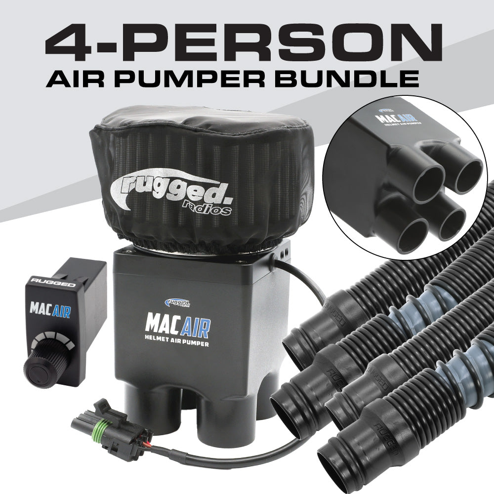 Photo of Rugged Radios - MAC Air 4-Person Helmet Air Pumper (Bundle) by Rugged Radios - Premium Pumper Systems for UTVs / Side by Sides