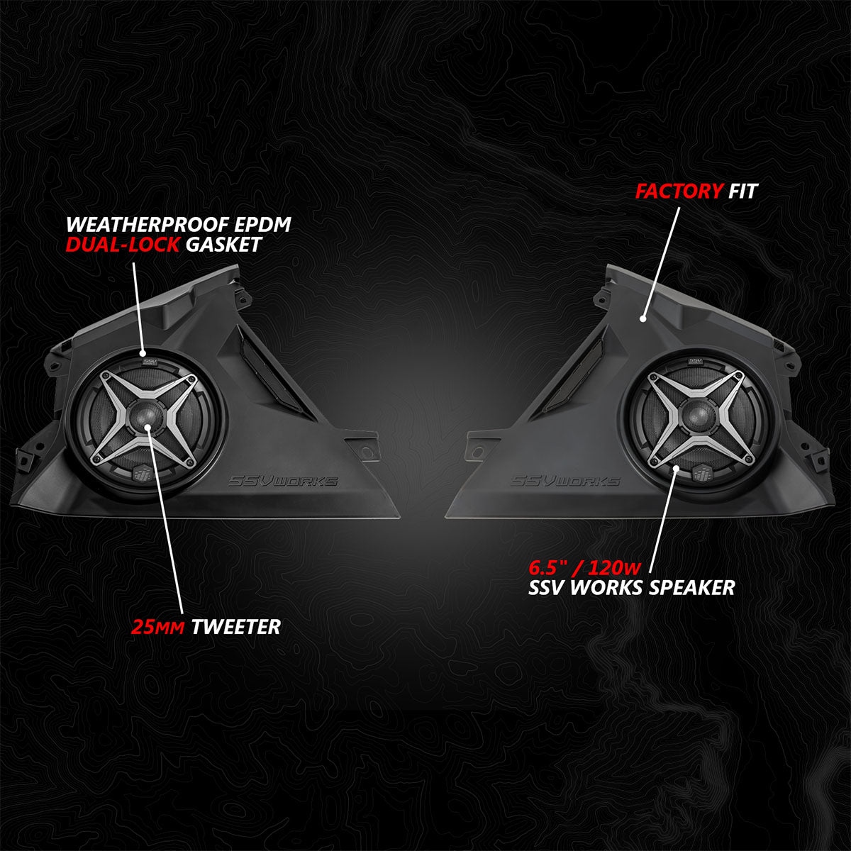 Photo of SSV Works - 2024-2026 Can-AmÂ® Maverick R, Phase-4 A-Spec 800watt 5-Speaker System by SSV Works - Premium for UTVs / Side by Sides