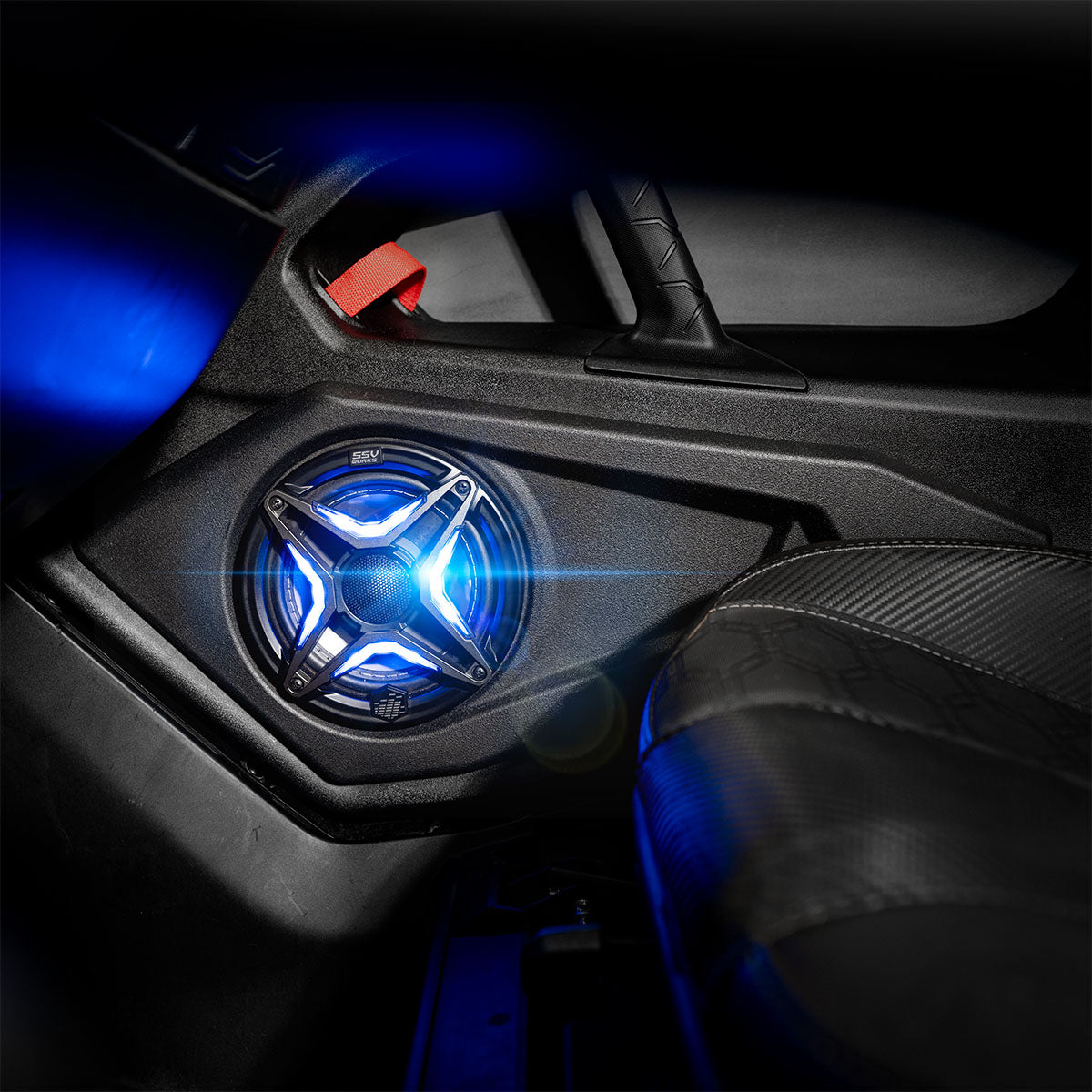 Photo of SSV Works - 2024-2026 Can-AmÂ® Maverick R 6.5" Lower Door-Pocket Speaker-Pods by SSV Works - Premium for UTVs / Side by Sides