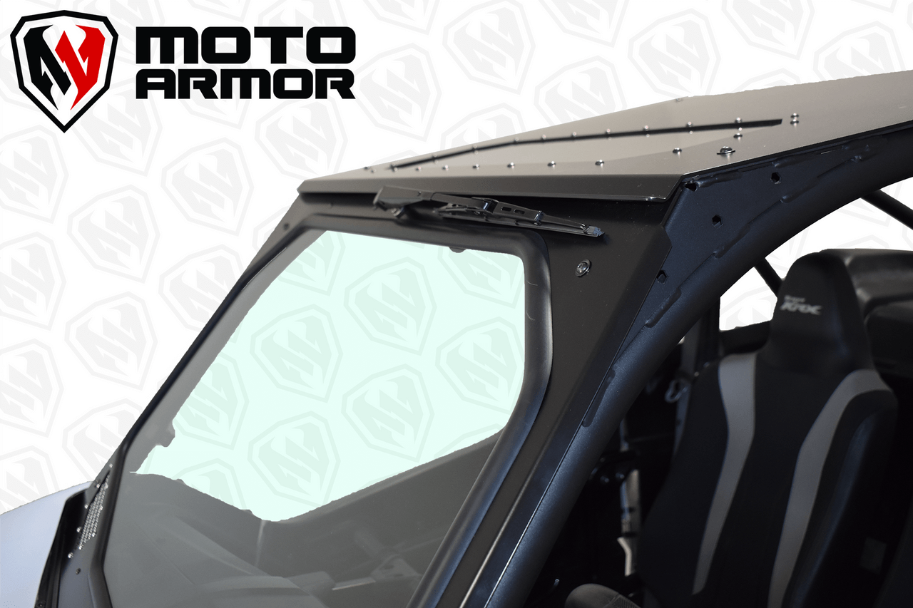 Photo of Kawasaki KRX Full Glass Windshield with Vents (2020+) by Moto Armor - Premium Windshields for UTVs / Side by Sides