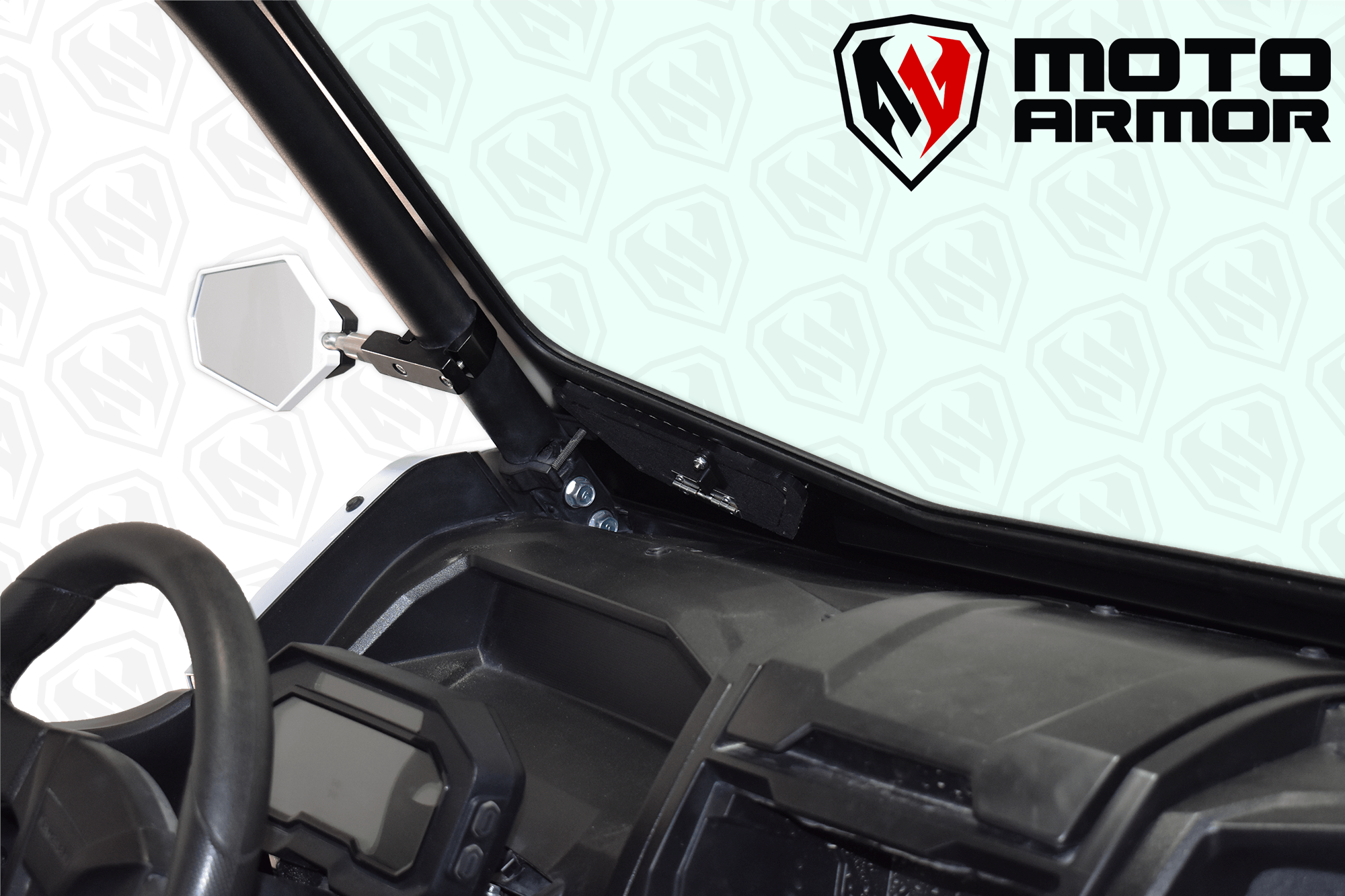Photo of KRX Full Glass Windshield with Vents by Moto Armor - Premium for UTVs / Side by Sides