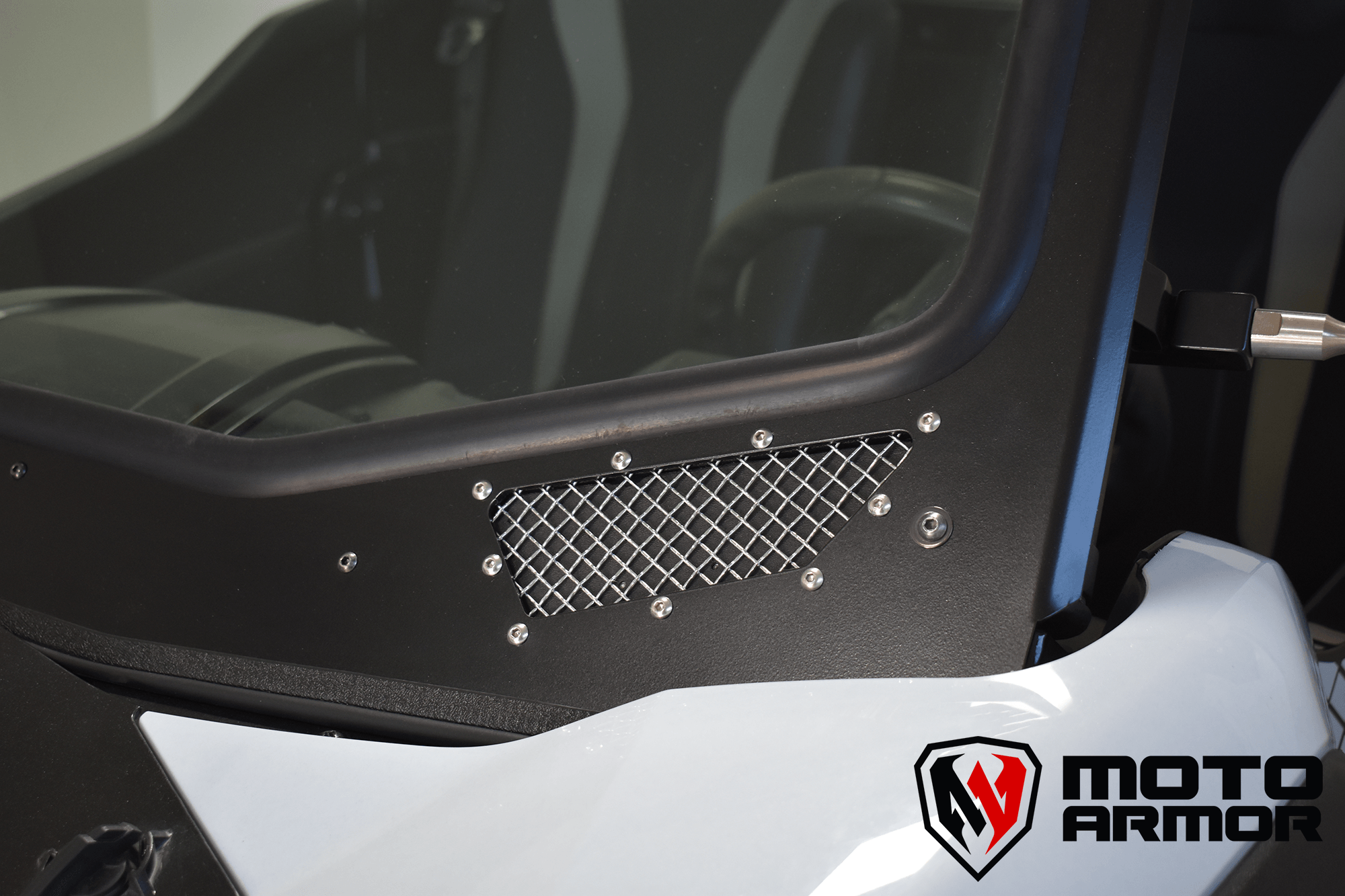 Photo of KRX Full Glass Windshield with Vents by Moto Armor - Premium for UTVs / Side by Sides