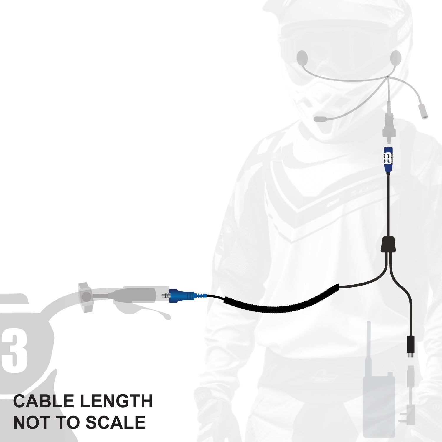 Photo of RUGGED Wired RACE SERIES Motorcycle Harness without Radio Jumper by Rugged Radios - Premium for UTVs / Side by Sides