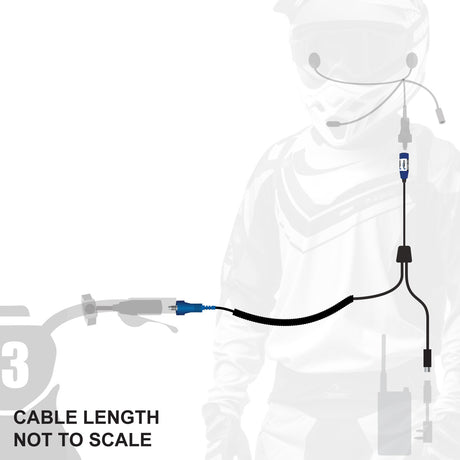 Photo of RUGGED Wired RACE SERIES Motorcycle Harness without Radio Jumper by Rugged Radios - Premium for UTVs / Side by Sides