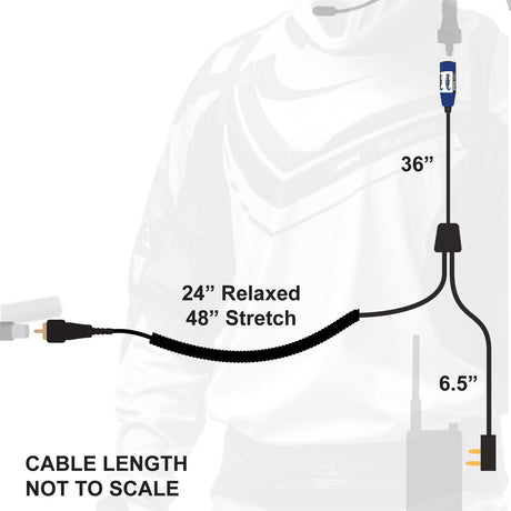 Photo of RUGGED Wired MOTO MAX Motorcycle Harness with Pre-Wired 2-Pin Rugged Handheld Radio Connector by Rugged Radios - Premium for UTVs / Side by Sides