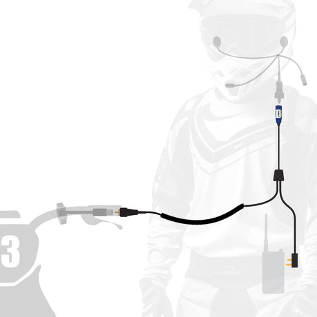 Photo of RUGGED Wired MOTO MAX Motorcycle Harness with Pre-Wired 2-Pin Rugged Handheld Radio Connector by Rugged Radios - Premium for UTVs / Side by Sides