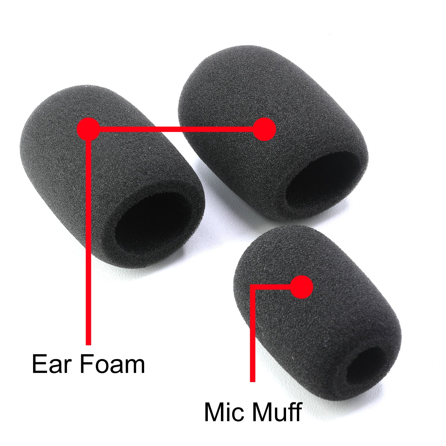 Photo of Rugged Radios Replacement Mic Muff and Ear Foam for H10 Headsets by Rugged Radios - Premium for UTVs / Side by Sides