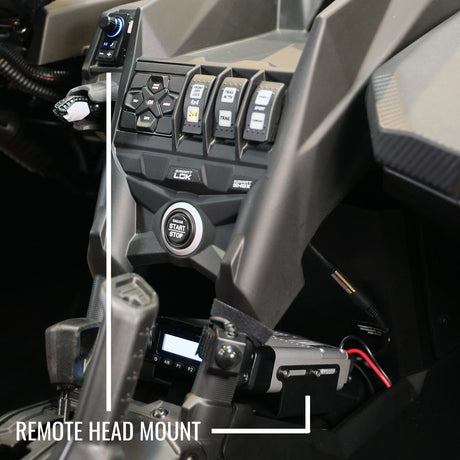 Photo of Can-Am Maverick X3 Complete Communication Kit with Bluetooth Intercom and 2-Way Radio by Rugged Radios - Premium for UTVs / Side by Sides