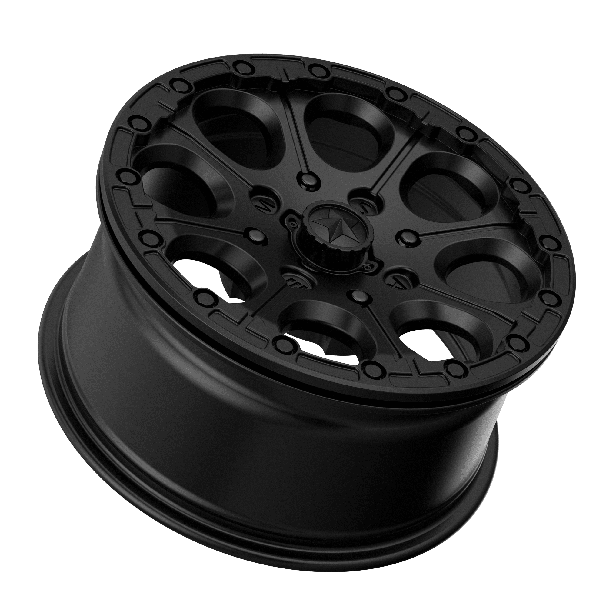 Photo of MSA M44 Cannon Beadlock - Satin Black by MSA Offroad Wheels - Premium for UTVs / Side by Sides