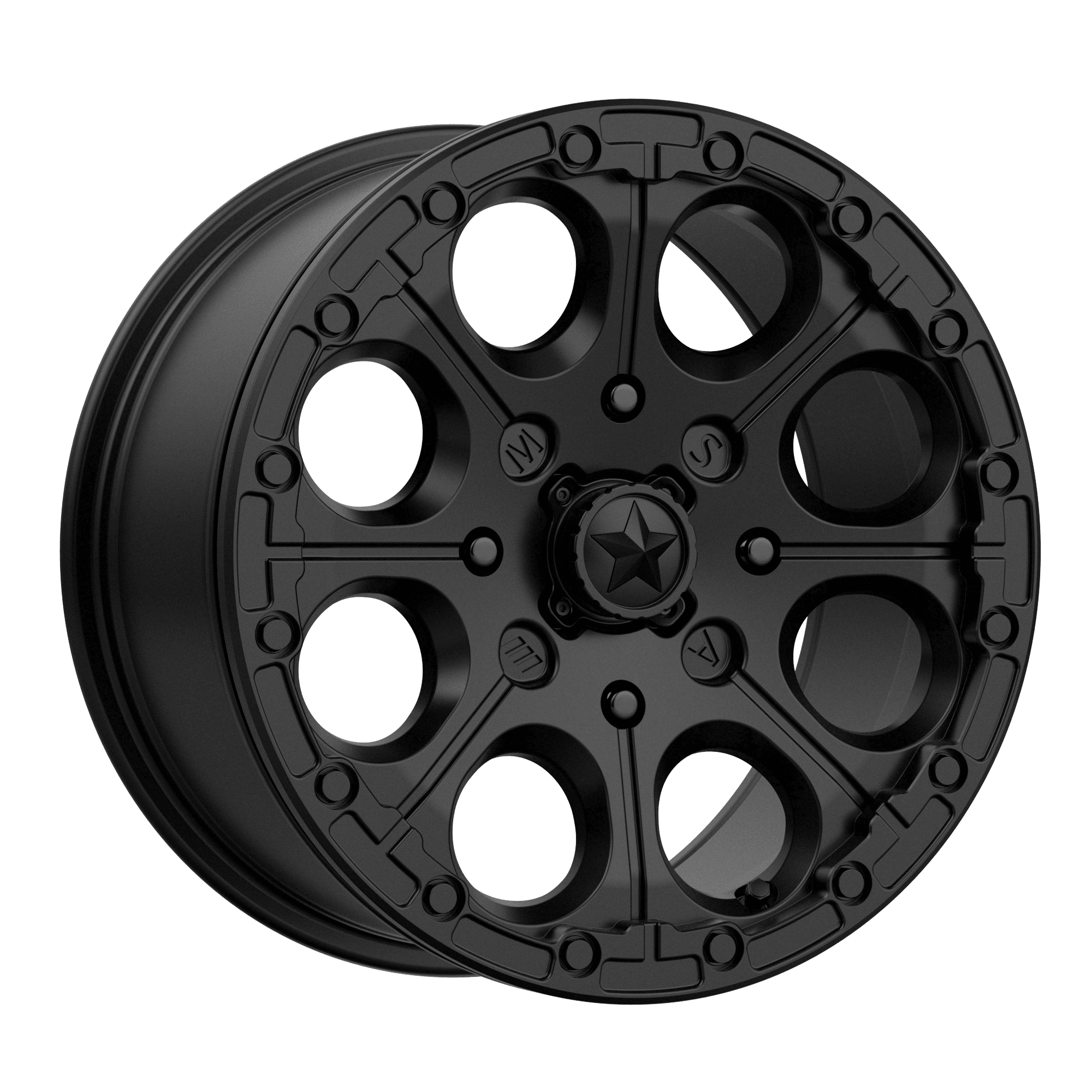 Photo of MSA M44 Cannon Beadlock - Satin Black by MSA Offroad Wheels - Premium for UTVs / Side by Sides