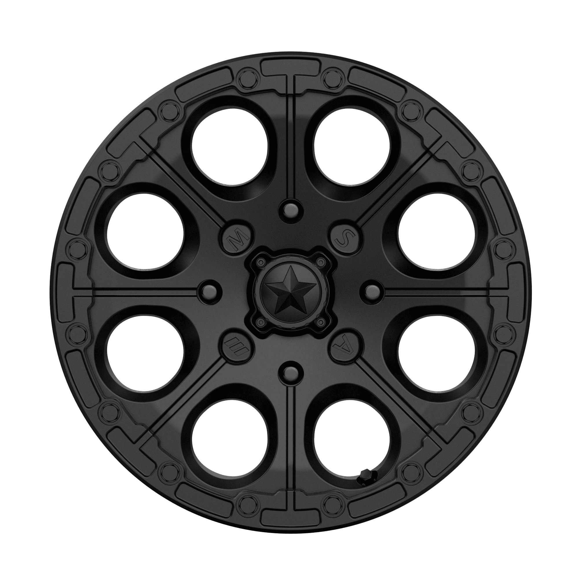 Photo of MSA M44 Cannon Beadlock - Satin Black by MSA Offroad Wheels - Premium for UTVs / Side by Sides