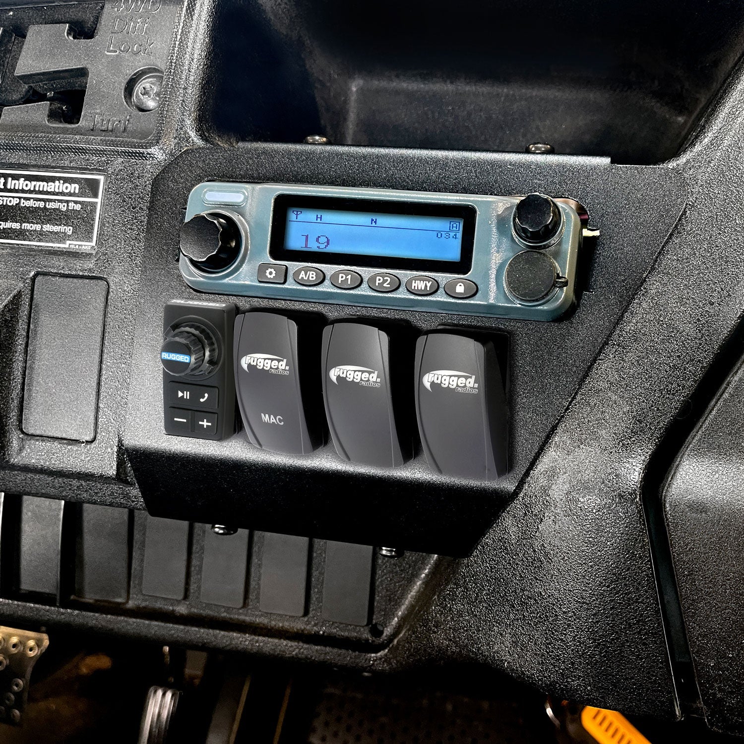 Photo of Rugged Radios - Honda Pioneer Complete Communication Kit with Bluetooth Intercom and 2-Way Radio by Rugged Radios - Premium Complete UTV Kits for UTVs / Side by Sides