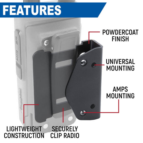Photo of Radio Mount for Handheld Radios by Rugged Radios - Premium for UTVs / Side by Sides