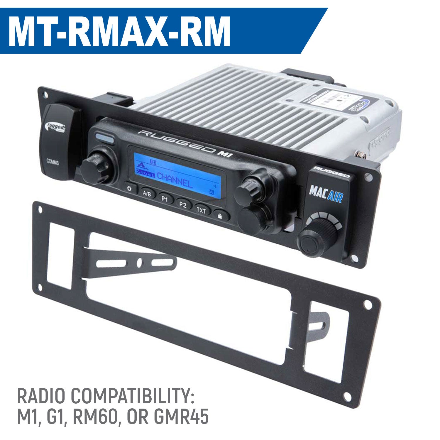 Photo of Rugged Radios - Yamaha Wolverine RMAX Mount for Mobile Radio and Rocker Switches by Rugged Radios - Premium UTV Mounts for UTVs / Side by Sides
