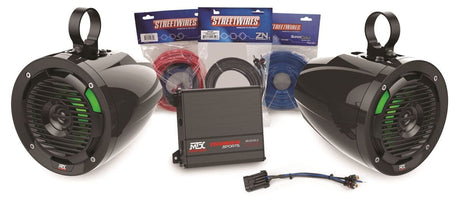 Photo of MTX Audio Polaris Universal Audio Package With Amplifier & 2 Roll Cage Speakers by MTX Audio - Premium for UTVs / Side by Sides
