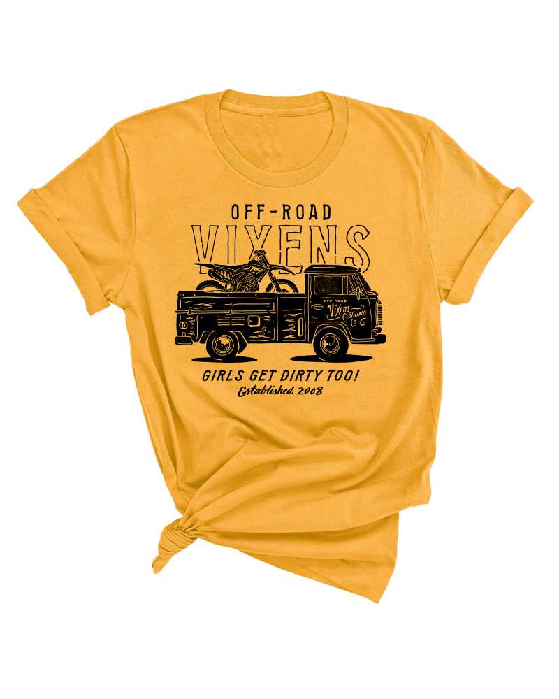 Photo of Magic Bus Unisex Tee by OFF-ROAD VIXENS CLOTHING CO. - Premium Ladies Tees for UTVs / Side by Sides