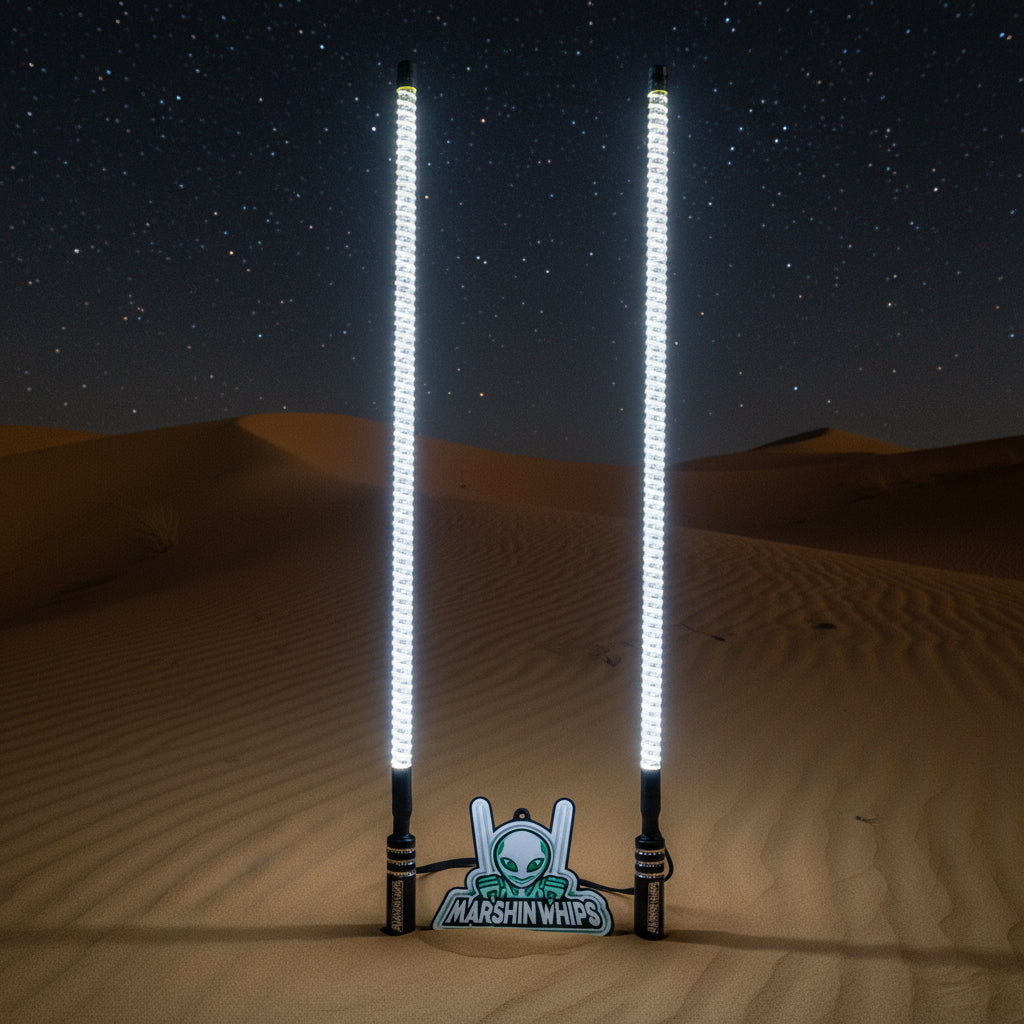 Photo of V2 Black Out LED Whip Set: The Ultimate Stealth by Marshin Whips - Premium for UTVs / Side by Sides