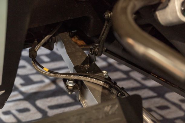 HCR Smart Shox bracket installed on Can-Am X3 suspension