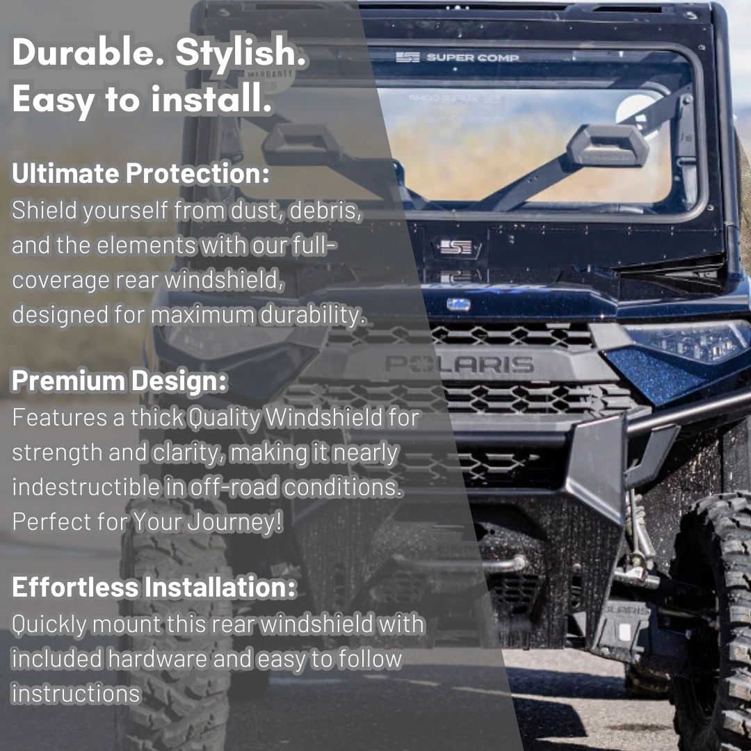 Polaris Ranger Vented Front Windshield