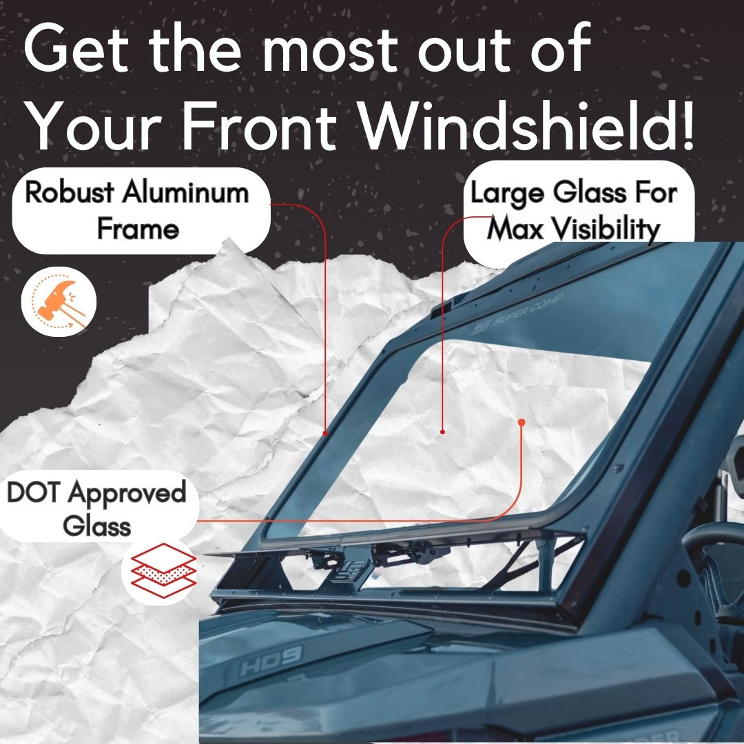 Can-Am Defender Front Hinged Windshield