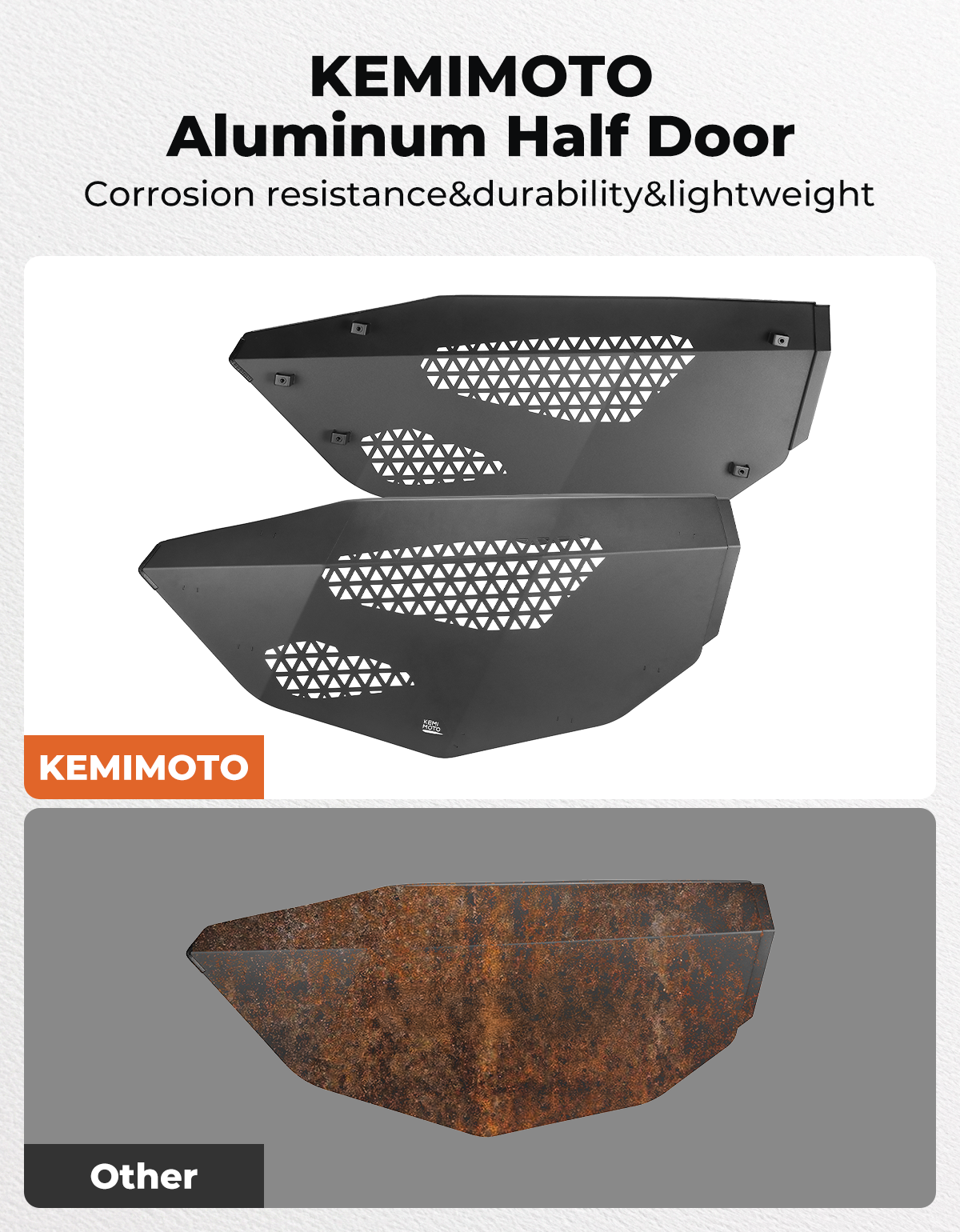 Photo of UTV Aluminum Half Door for Can-Am Maverick R 2024-2025 by Kemimoto - Premium for UTVs / Side by Sides