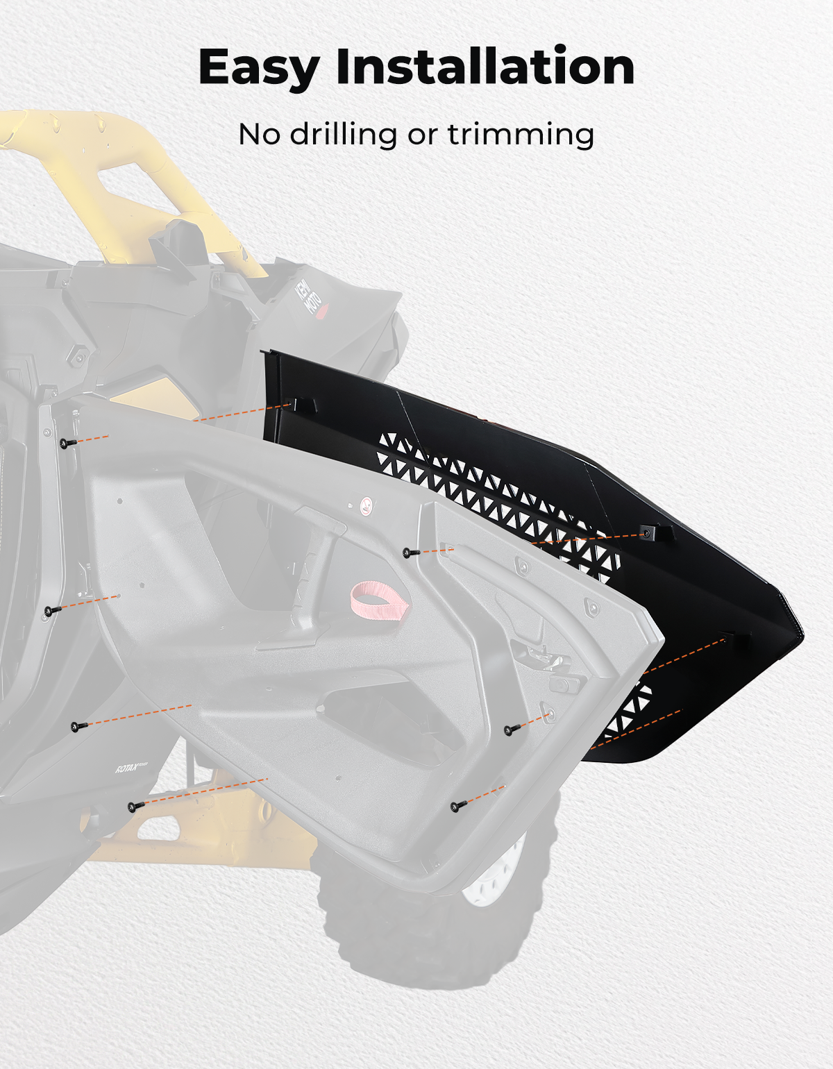 Photo of UTV Aluminum Half Door for Can-Am Maverick R 2024-2025 by Kemimoto - Premium for UTVs / Side by Sides
