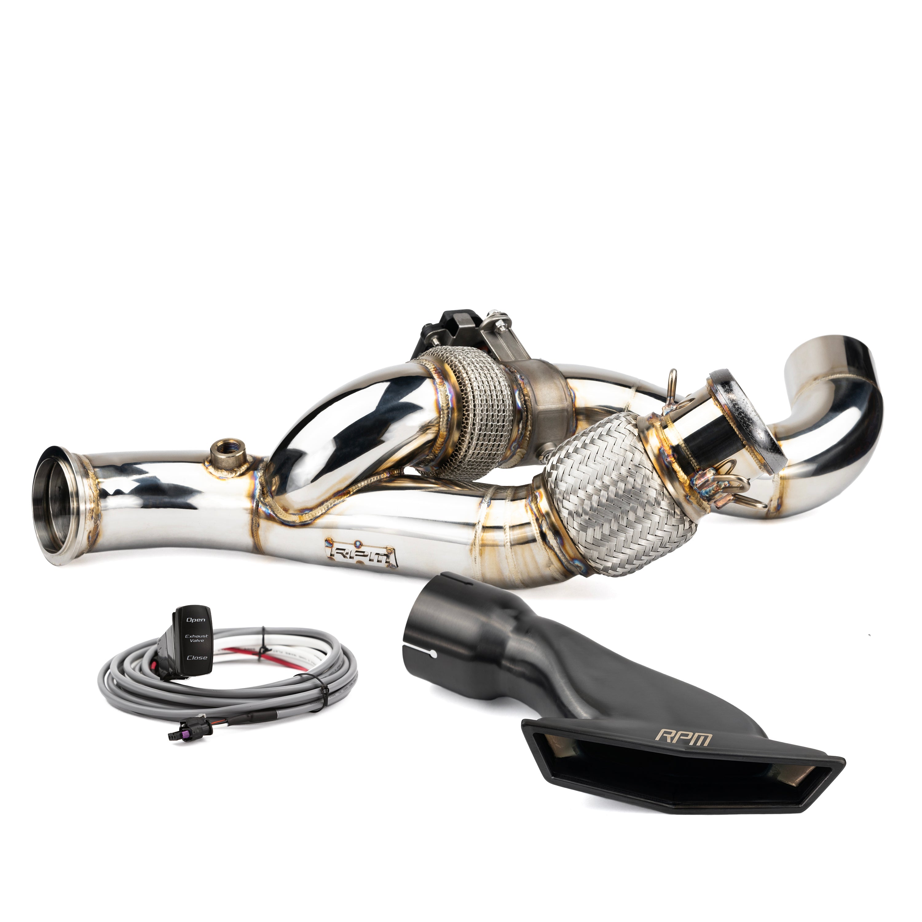 Photo of RPM SXS RPM Can-Am Maverick R 3" E-Valve Mid Pipe / Electronic Dump Valve by RPM SXS - Premium for UTVs / Side by Sides