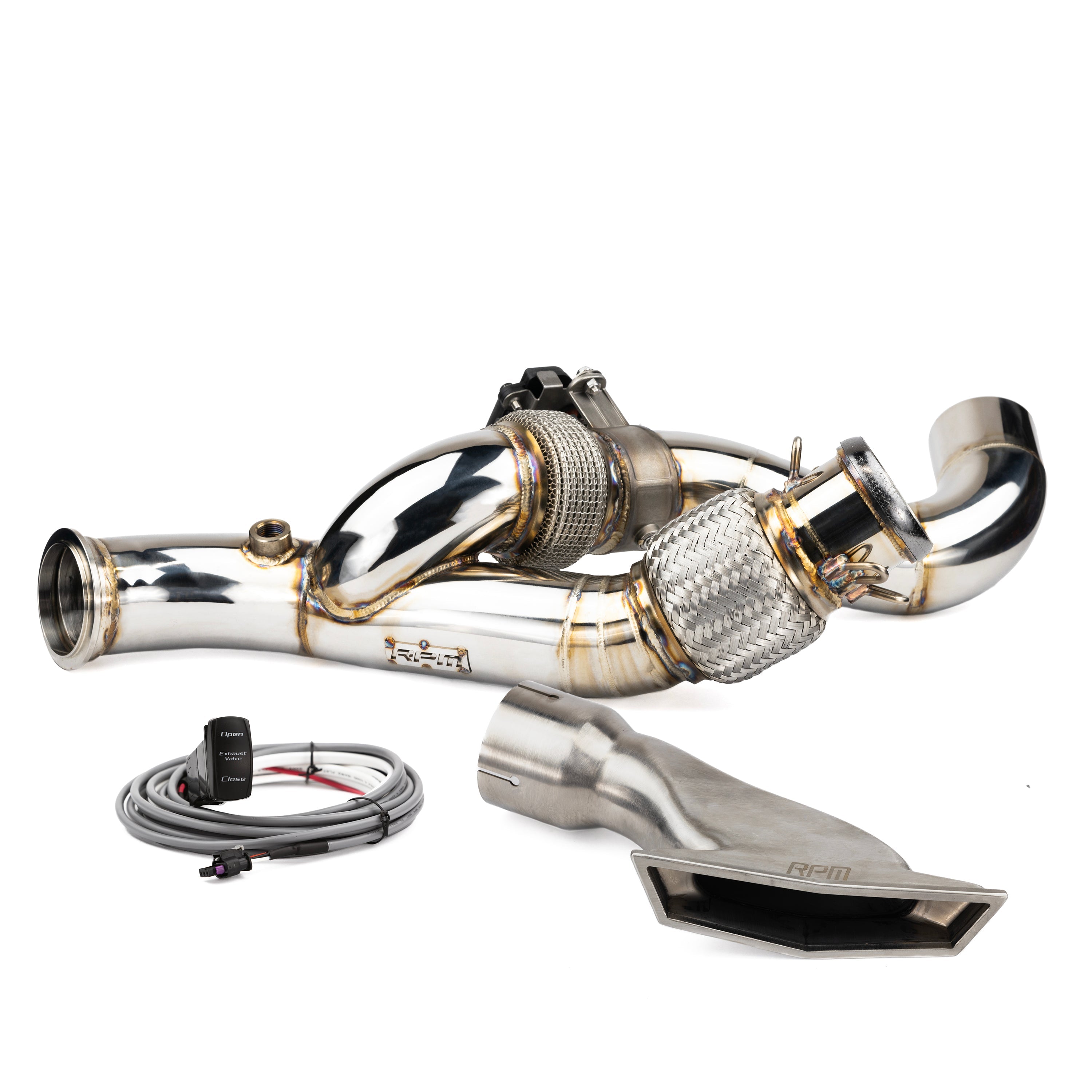 Photo of RPM SXS RPM Can-Am Maverick R 3" E-Valve Mid Pipe / Electronic Dump Valve by RPM SXS - Premium for UTVs / Side by Sides