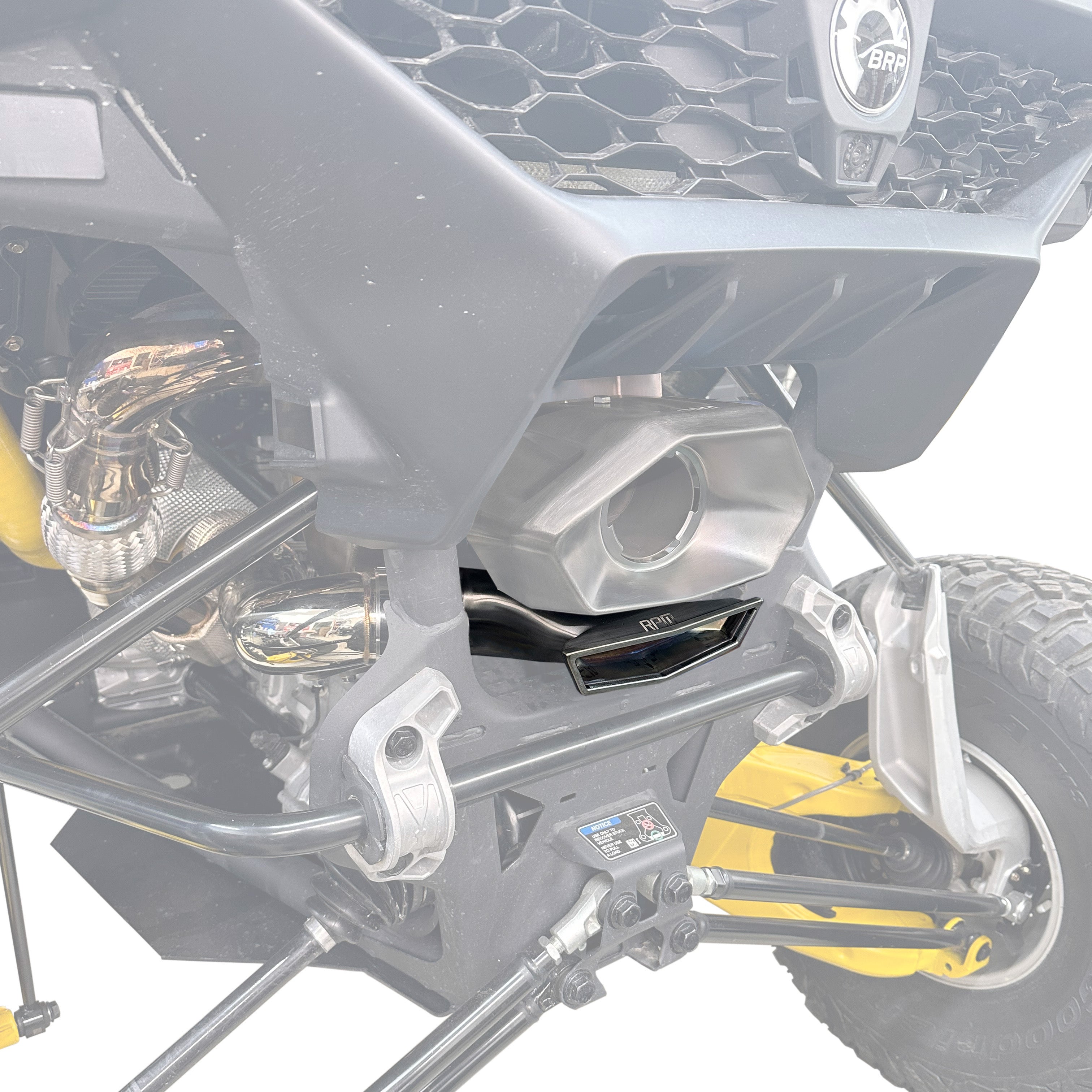 Photo of RPM SXS RPM Maverick R Stainless Brushed, Blued & Black Tip E-Valve TIP by RPM SXS - Premium for UTVs / Side by Sides