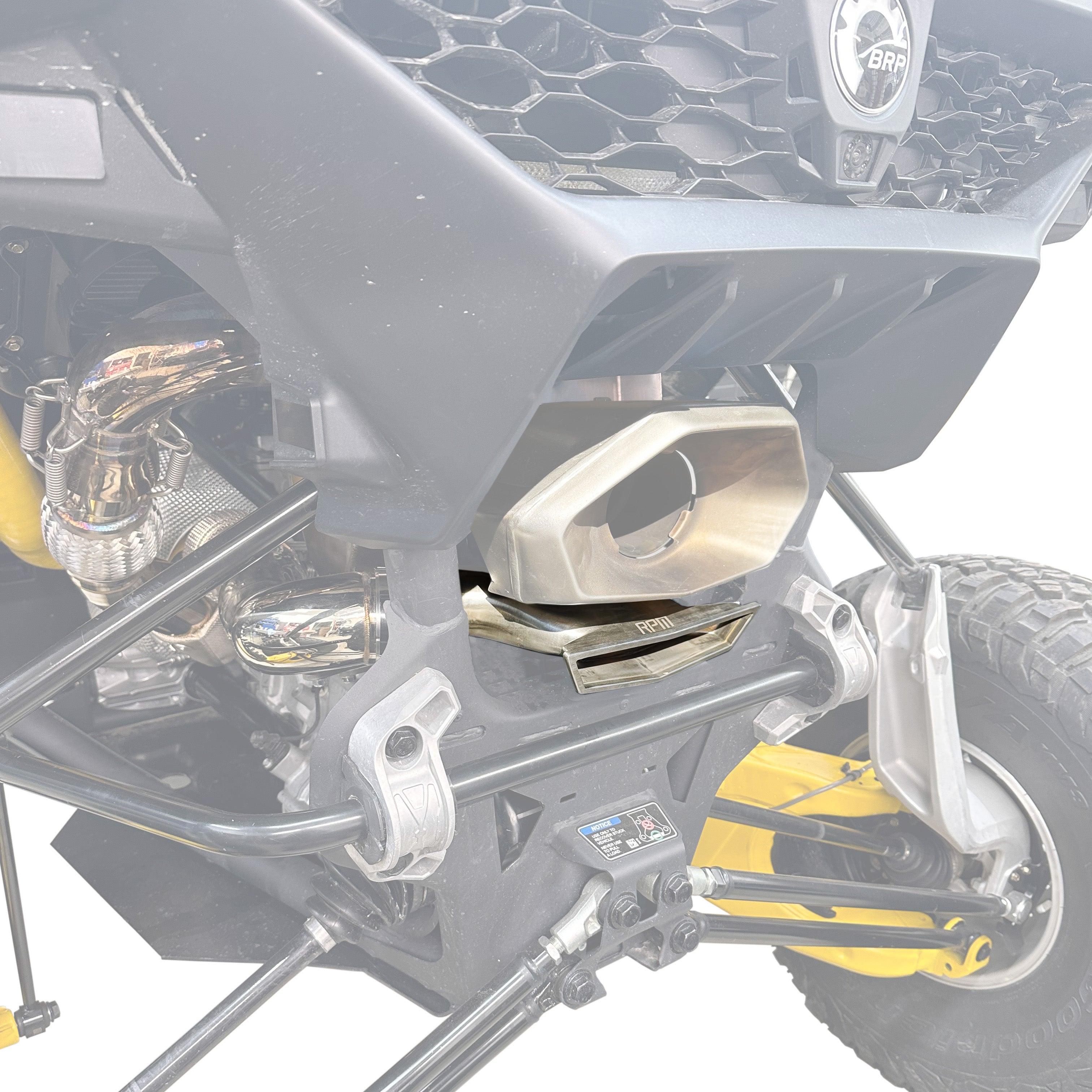 Photo of RPM SXS RPM Maverick R Stainless Brushed, Blued & Black Tip E-Valve TIP by RPM SXS - Premium for UTVs / Side by Sides